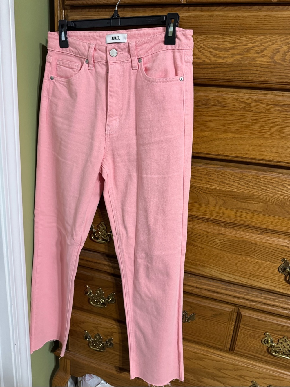 Just Black Straight Leg Pink Jeans